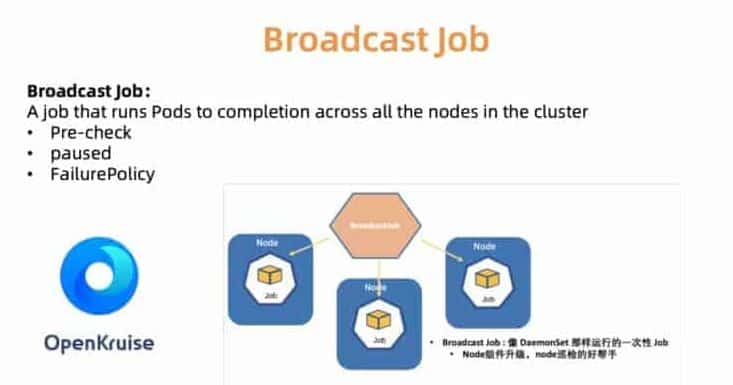 OpenKurise orchestrates broadcast job to each node for flexible work