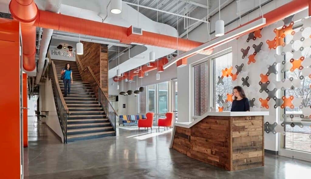 HubSpot reception interior design