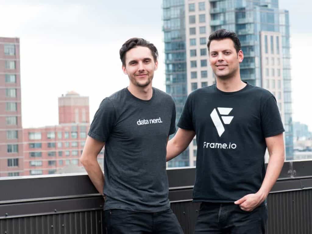 Frame.io founders (John Traver and Emery Wells)