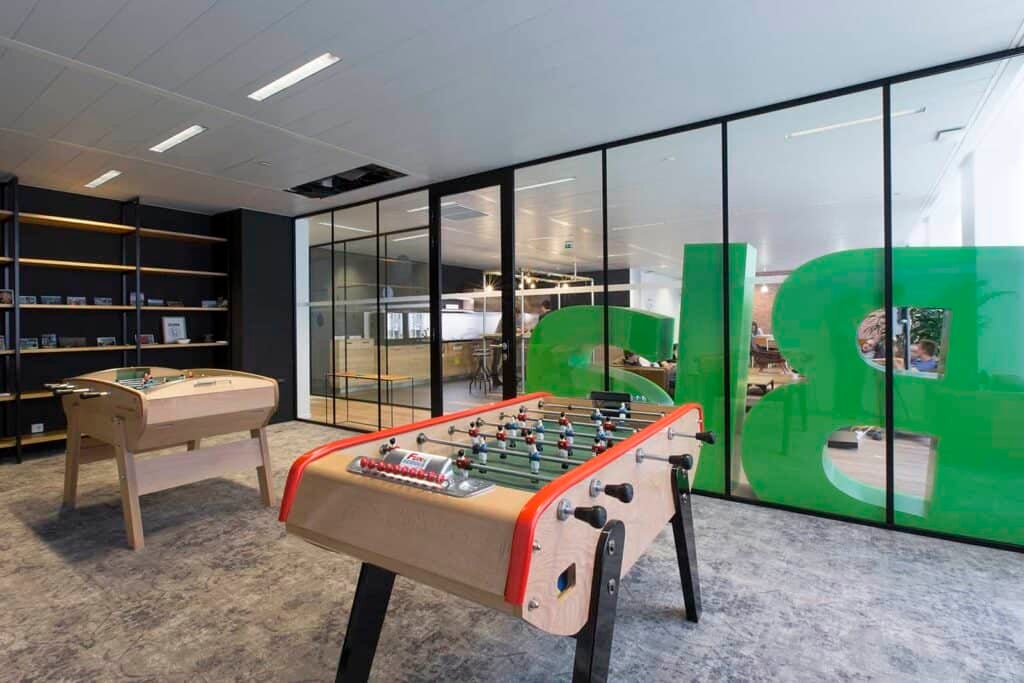 BlaBlaCar's associate lounge with foosball table