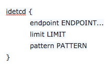 idetcd syntax
