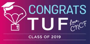 CNCF banner congratulates TUF Class 2019 for their graduation