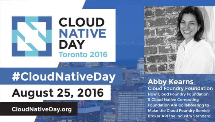 Cloud Native Day Toronto 2016 speaker (Abby Kearns) card