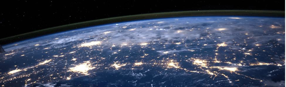 Earth from space at night