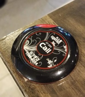 Sycall button at the restaurant table