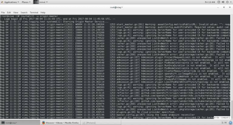 Screenshot of Fluentd configmap on OpenShift Origin