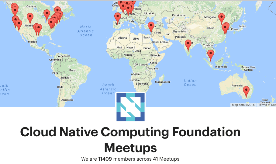 Cloud Native Computing Foundation Meetups (11409 members across 41 Meetups)