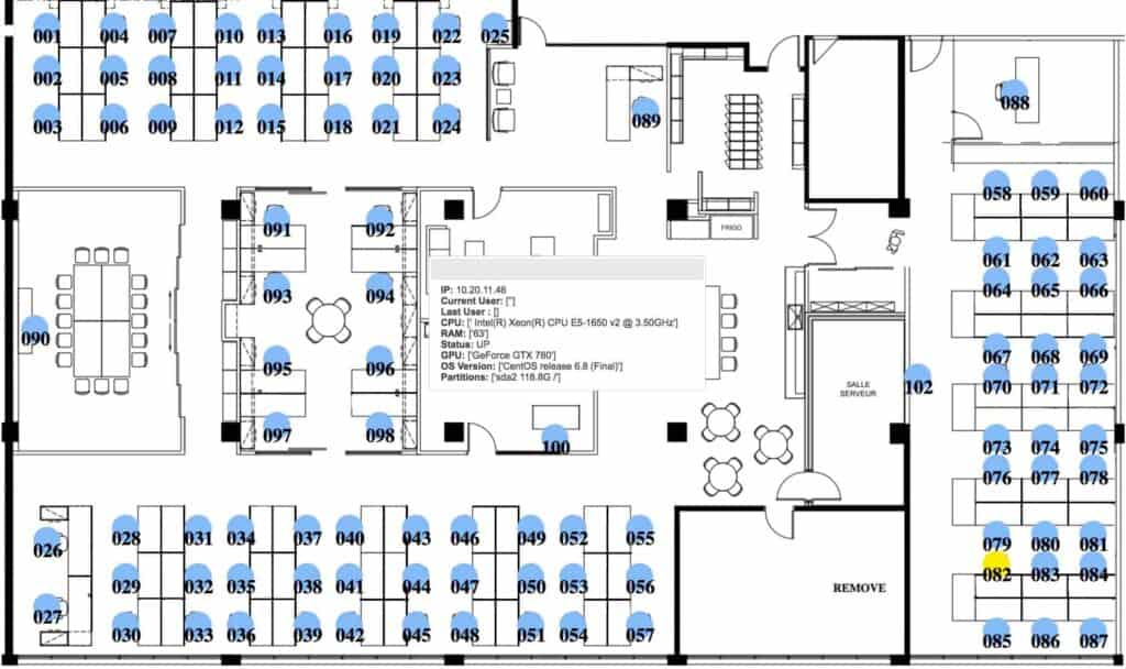 Live floor map