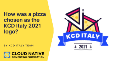 How was a pizza chosen as the KCD Italy 2021 logo?