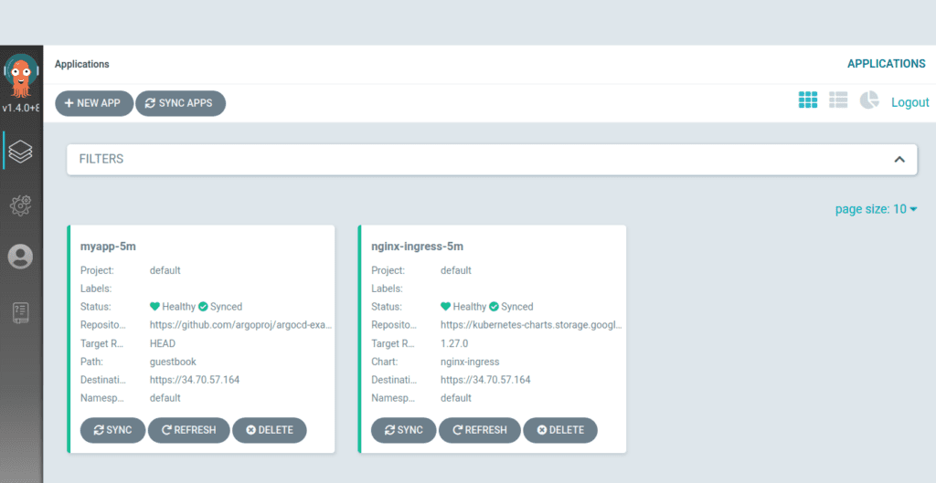 Cluster being synced in ArgoCD