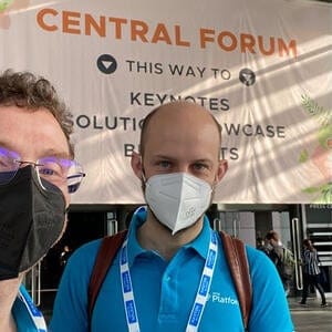 Giulio Roggero and Federico Soncini Sessa at KubeCon + CloudNativeCon Europe 2022