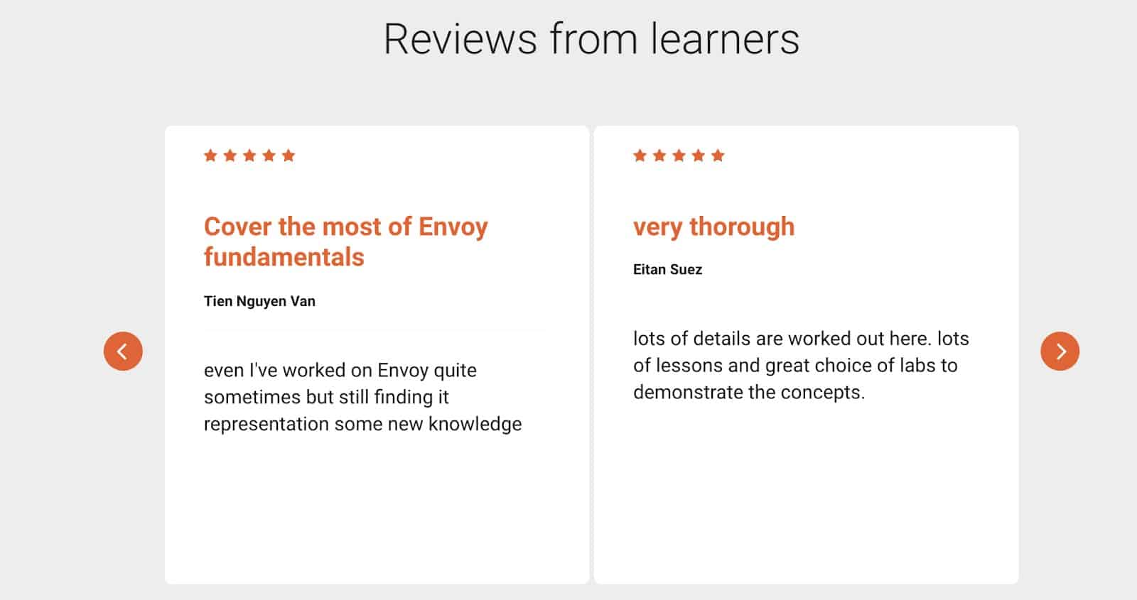 Envoy Fundamentals course reviews