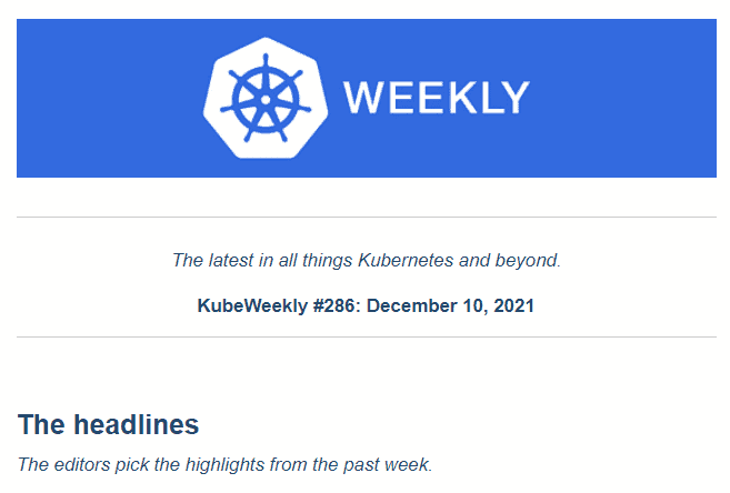 Kubeweekly headlines