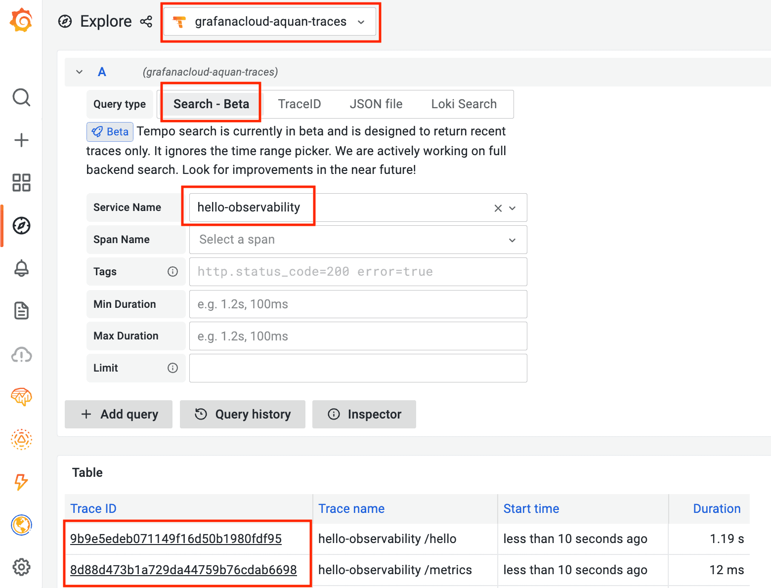 Spring Boot application in Grafana Cloud: UI for instrumenting Java Agent with OpenTelemetry