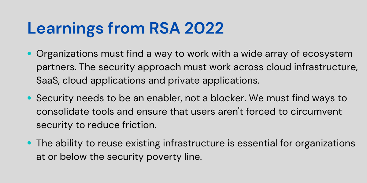 Learnings from RSA 2022