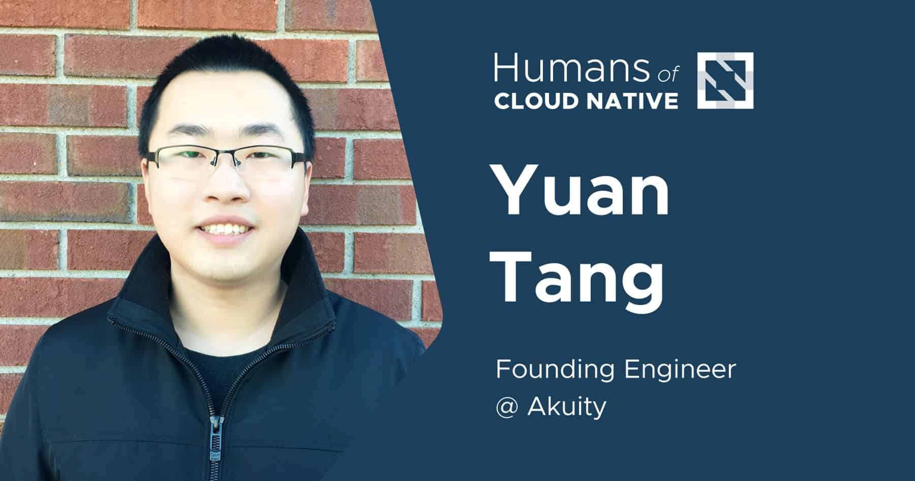 Humans of cloud native banner showing Yuan Tang