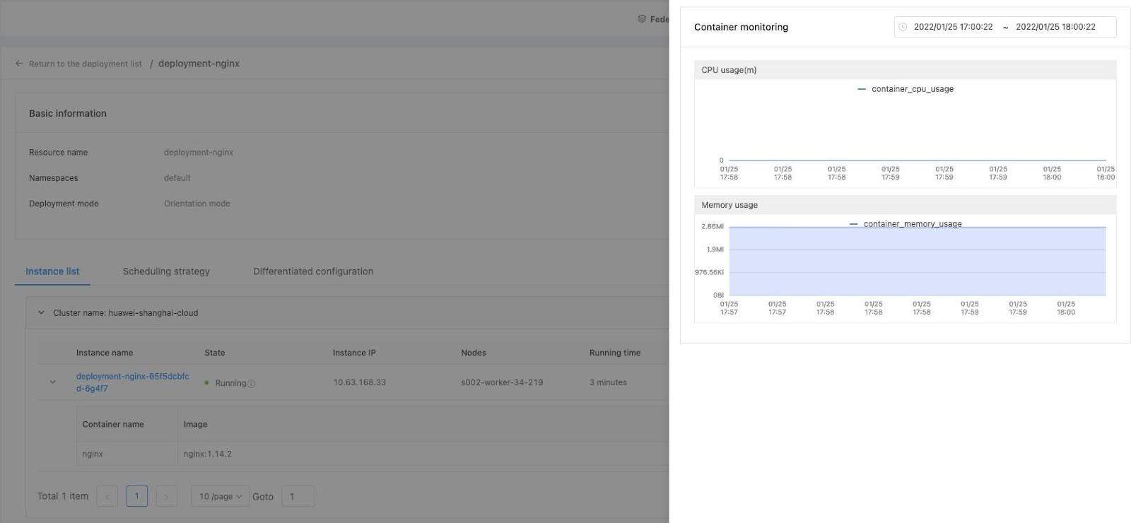 Screenshot showing capability visualization (deployment-nginx)