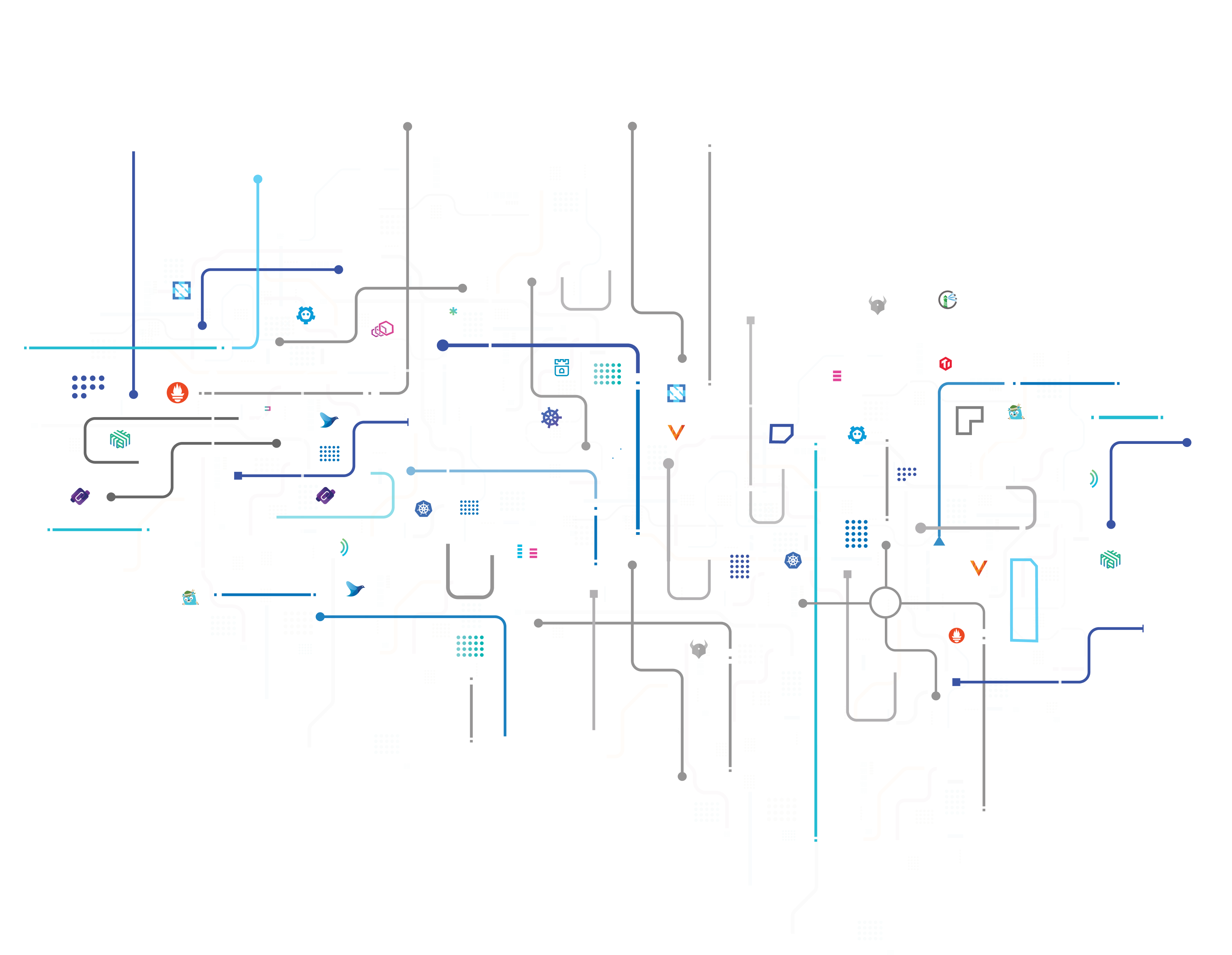 A cloud network graphic