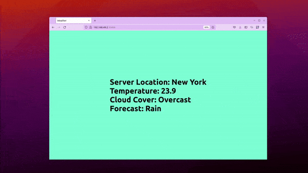 Screen recording showing the difference between Istio stable and Istio canary