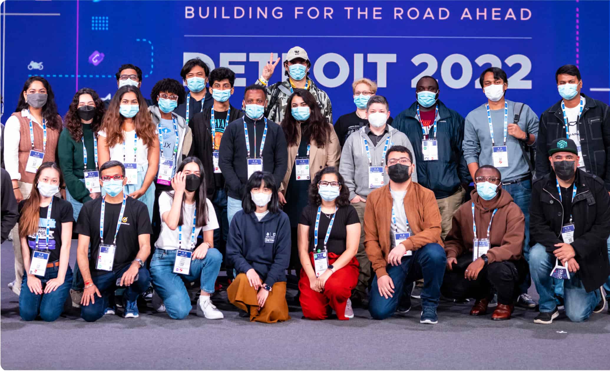 Scholarship recipients at KubeCon + CloudNativeCon North America 2022