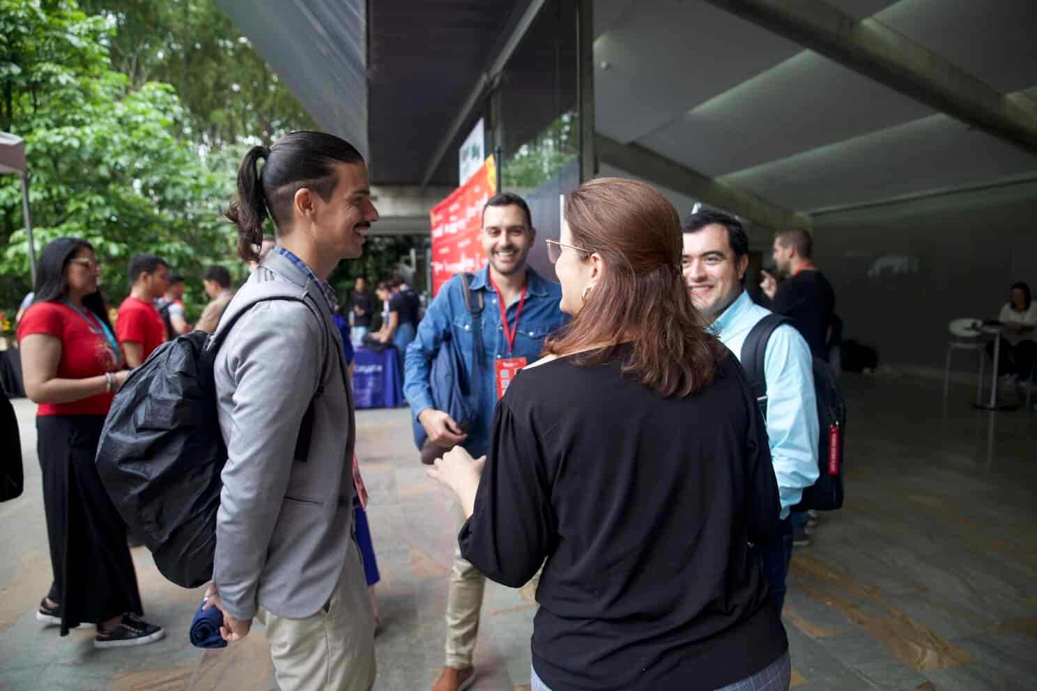 Participants networking in the event