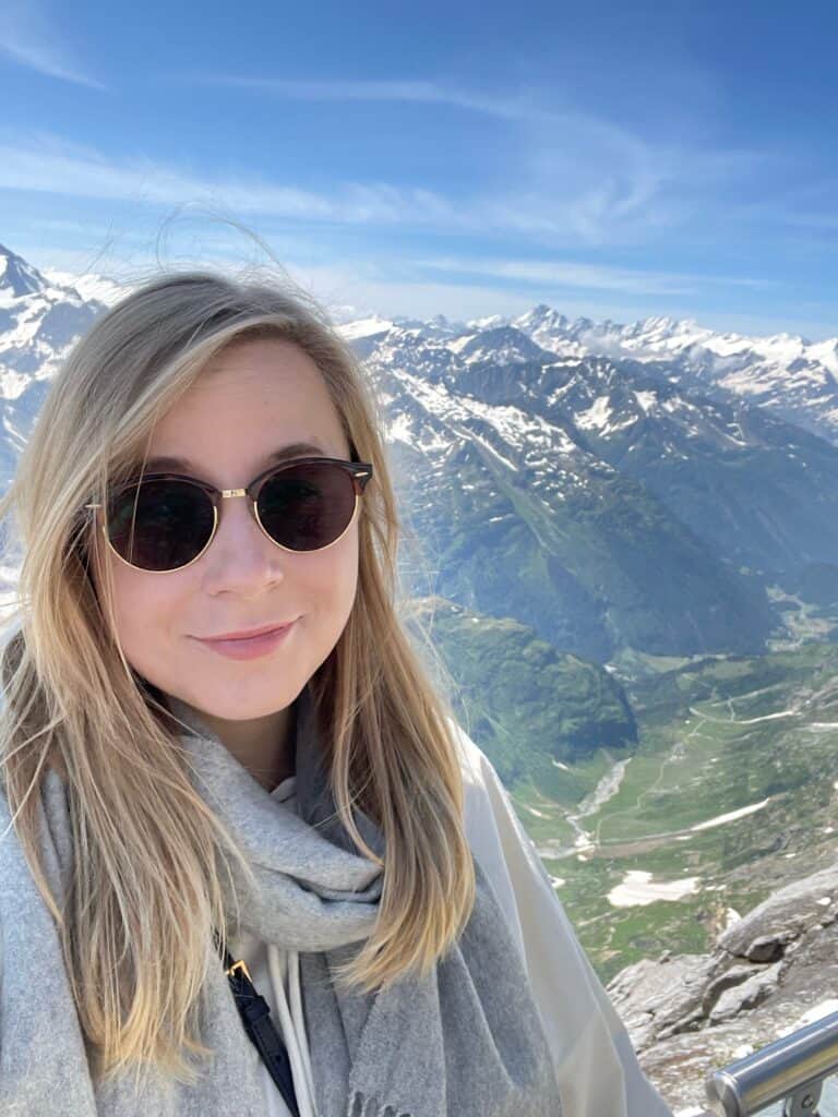 Annie Tavlasto exploring the Alps