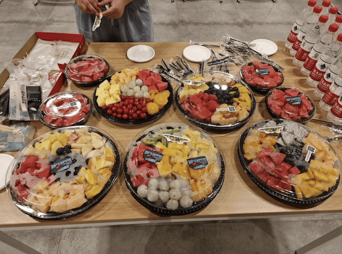 Fruit platters on the table