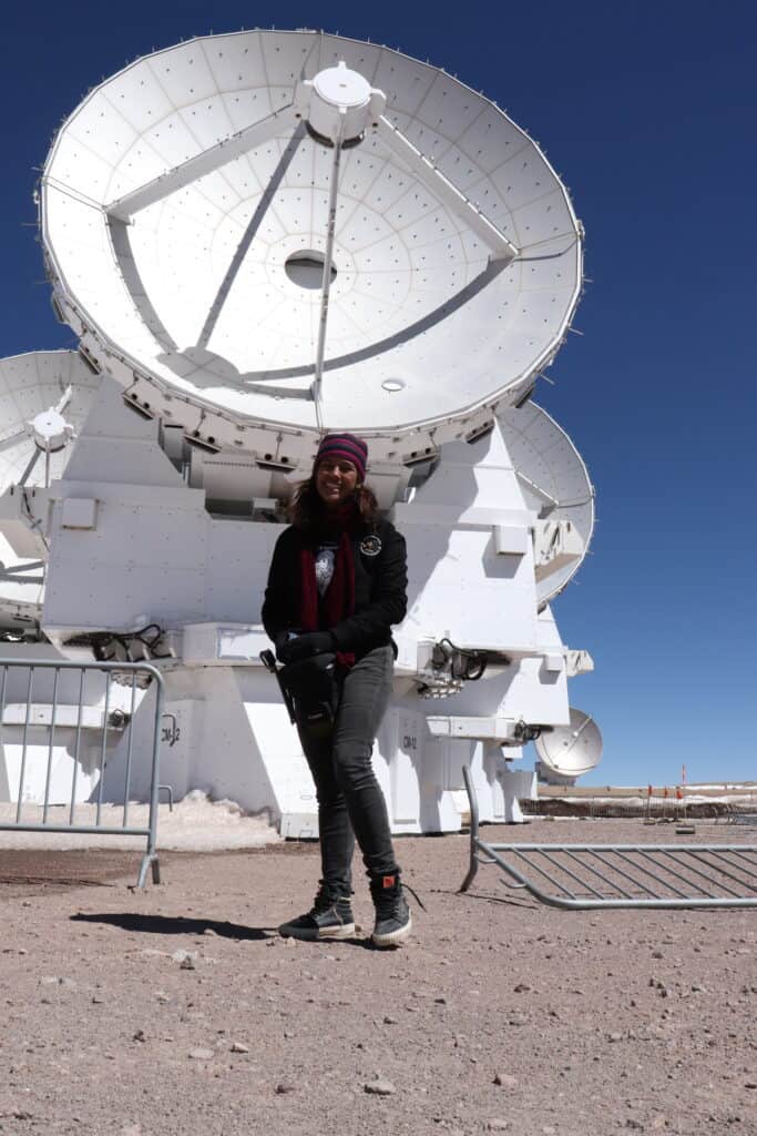 Miranda Jaramillo at the ALMA observatory  