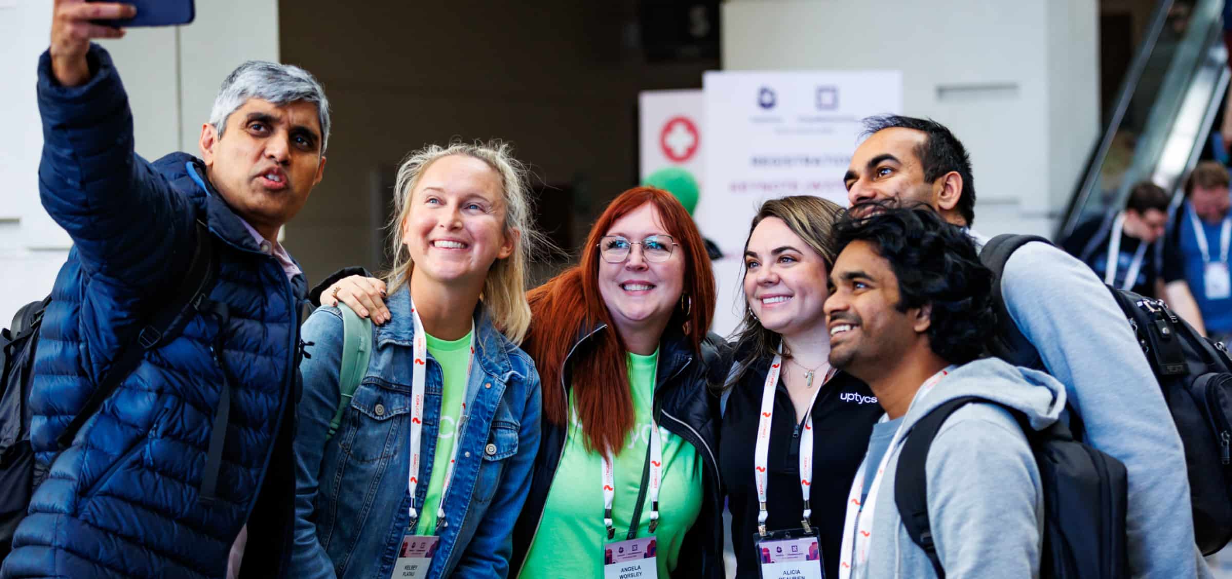 Group shot of people at a conference