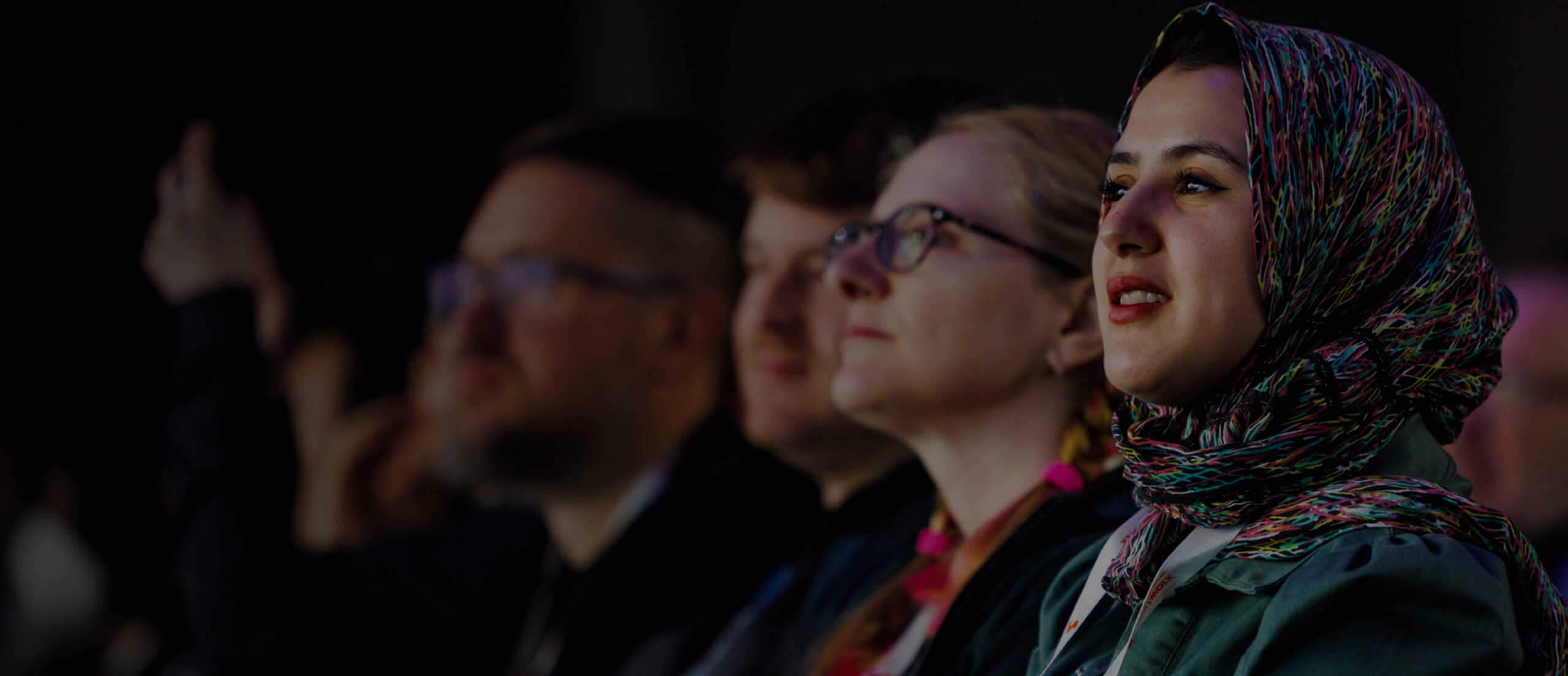 Woman at a conference