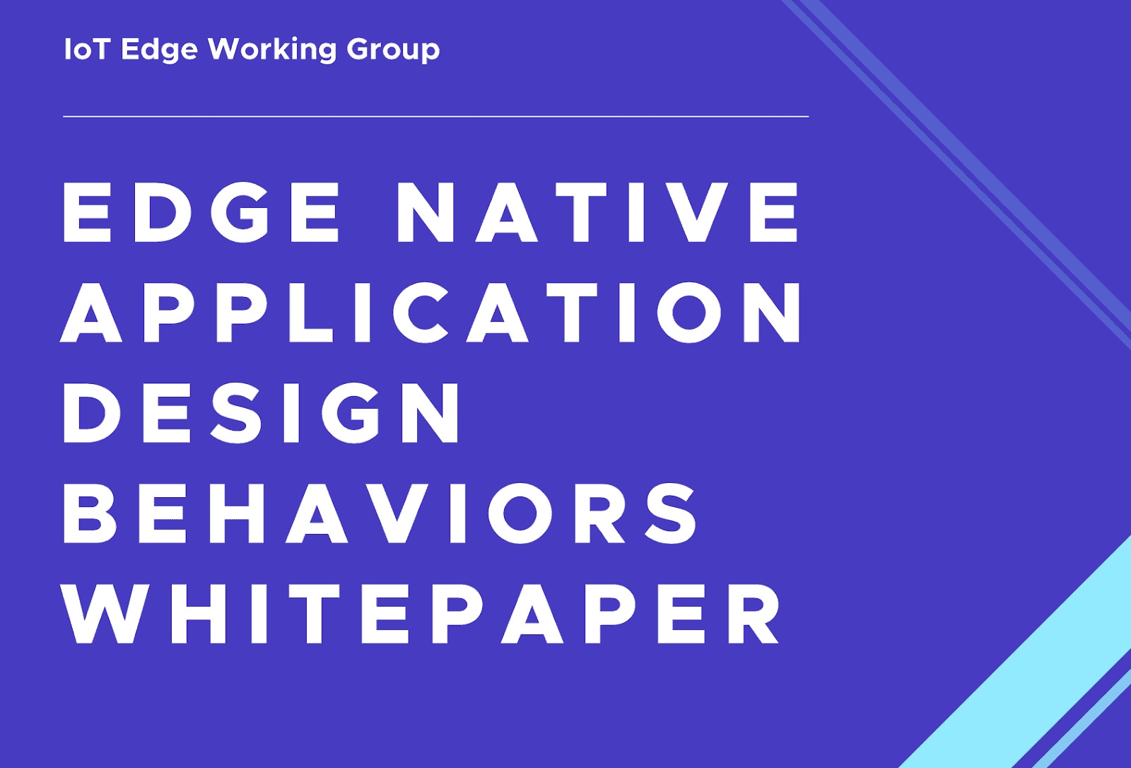 Edge Native Application Design Behaviors Whitepaper