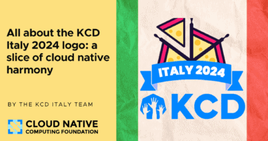 The KCD Italy 2024 logo: a slice of cloud native harmony