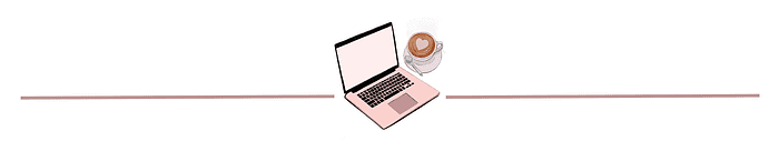 Illustration of pink MacBook and cappuccino