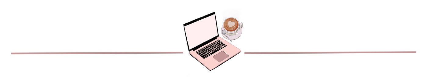 Illustration of Macbook and coffee
