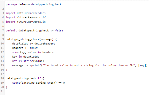 code example