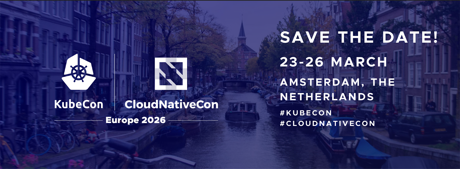 KubeCon + CloudNativeCon Europe 2026 save the date banner