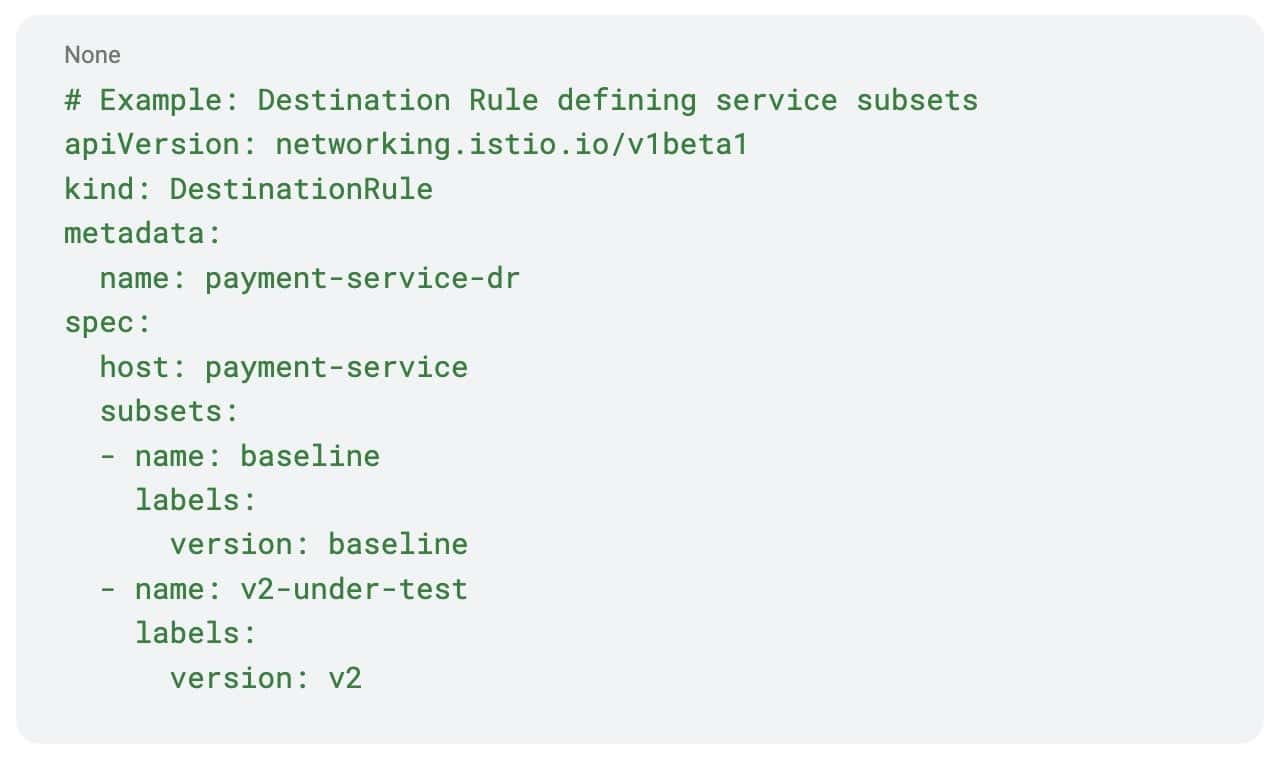 Code - Destination Rule