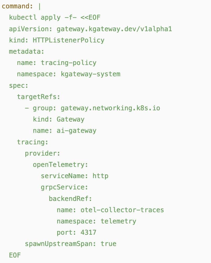 Create tracing policy
