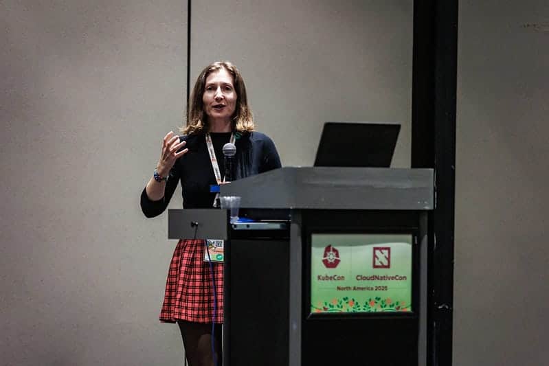 Diana presenting at the conference.