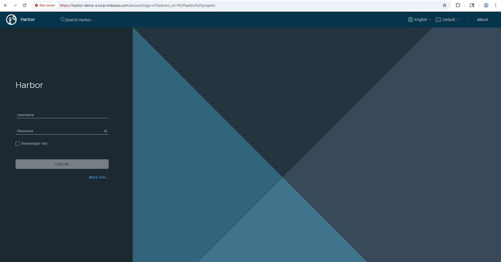 Harbor login