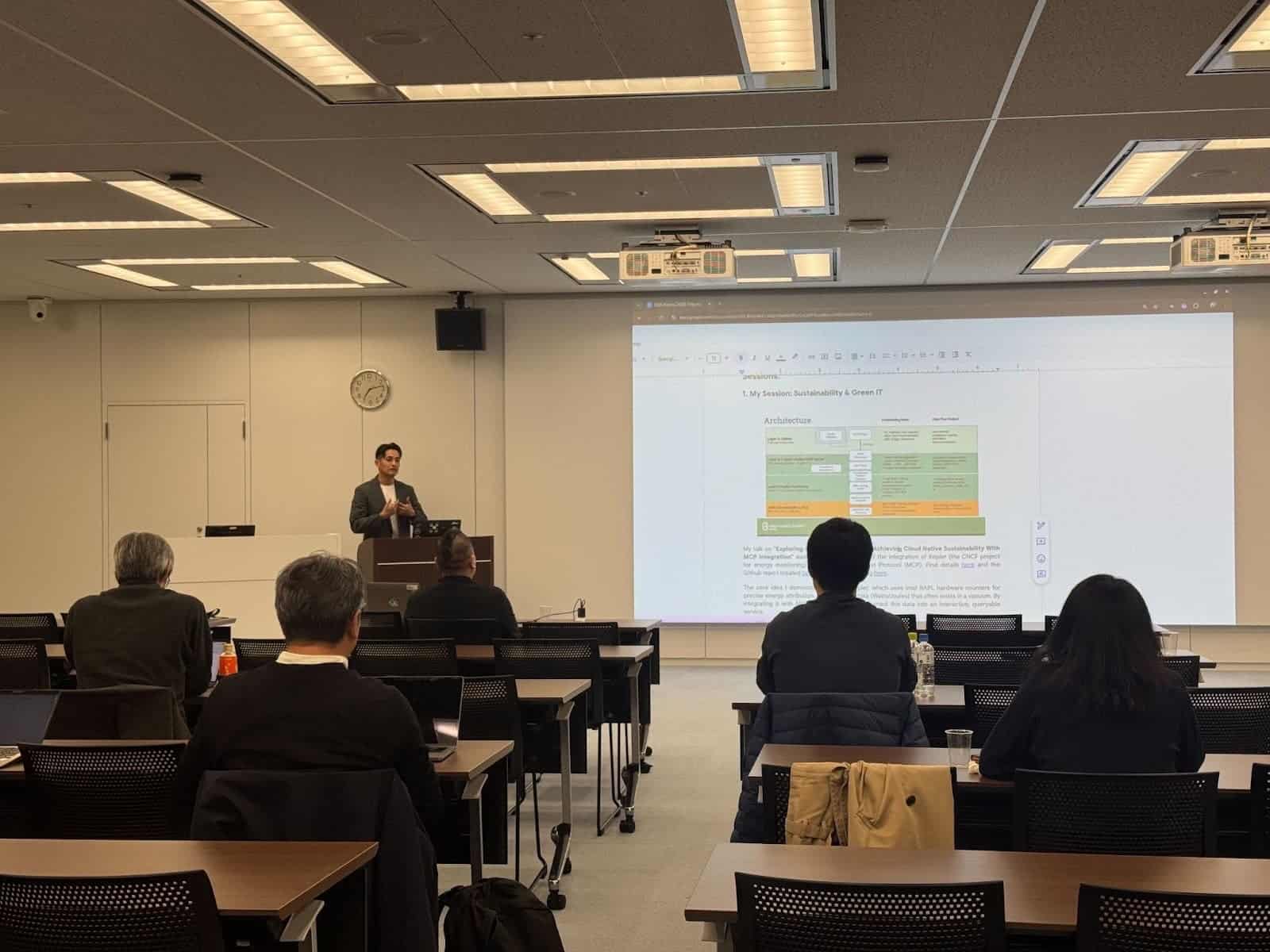 Presentations during the event