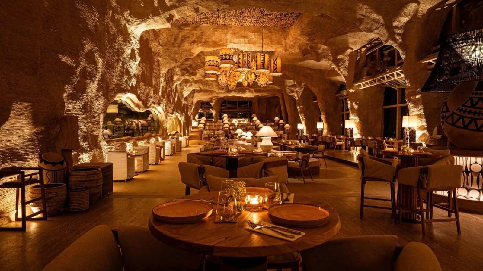 A photo of the interior of Bastian restaurant in Mumbai. Copyright Bastian.