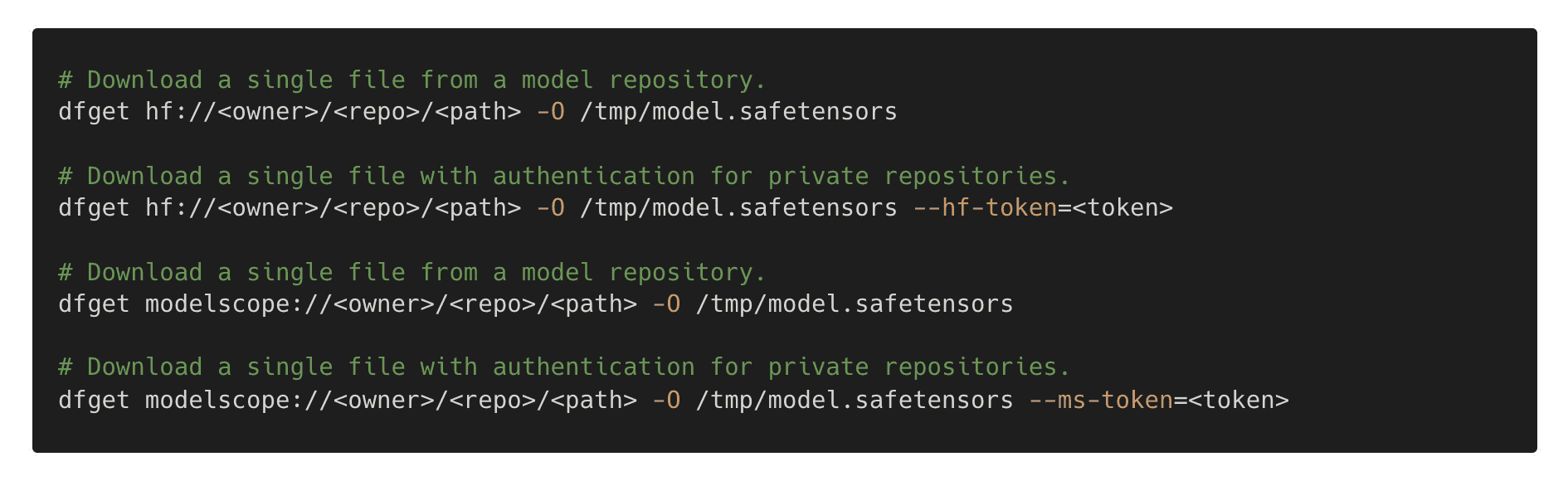 An image of the download links for various repositories linked to the Git protocol. 